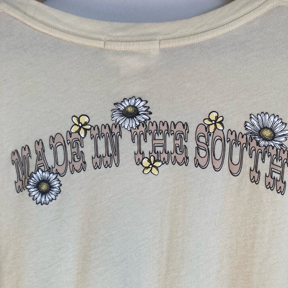 Outlaw Made In The South Graphic Short Sleeve Crop Top Large - Picture 8 of 8